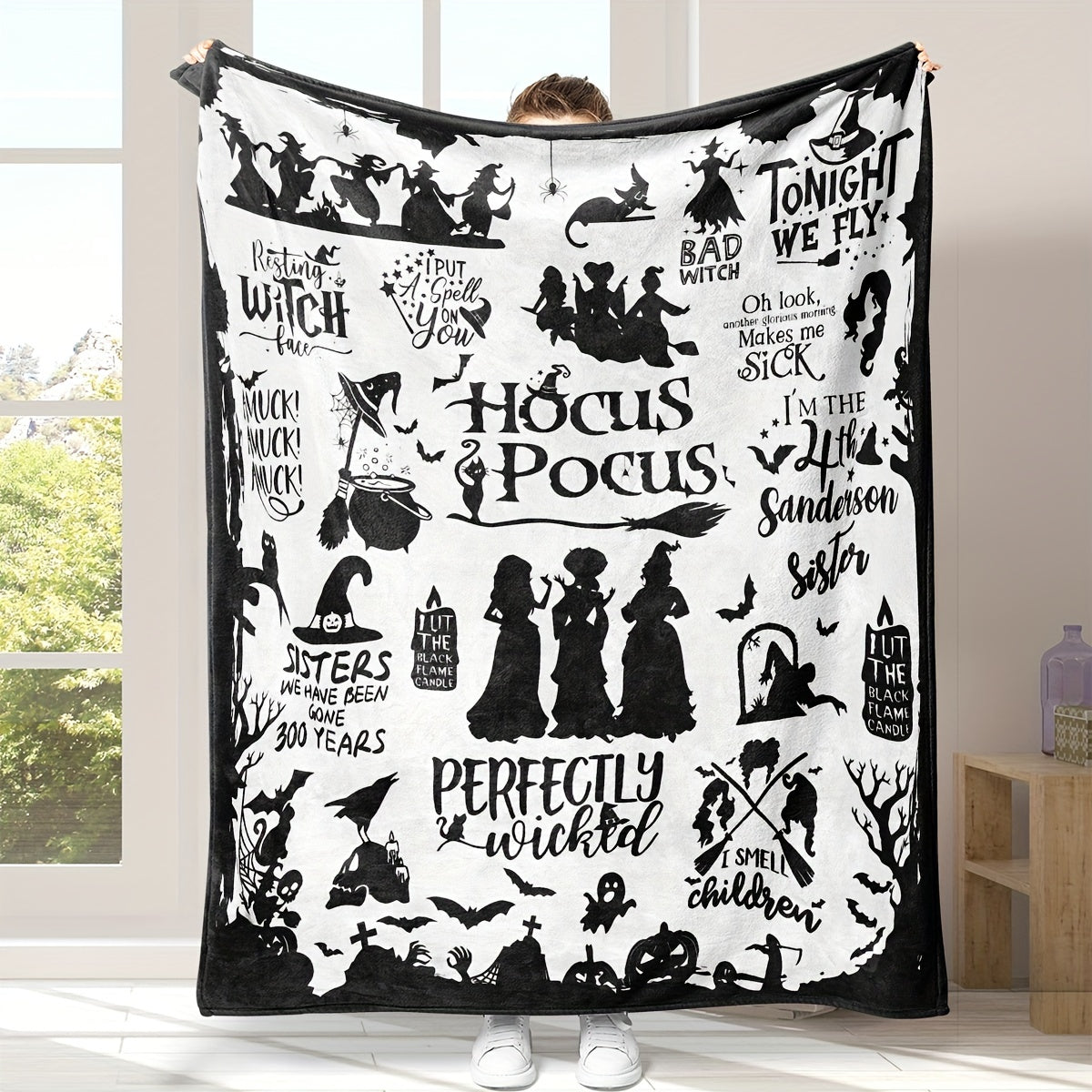 Halloween Throw Blanket Soft Fleece Cozy Warm 50x60 Inches