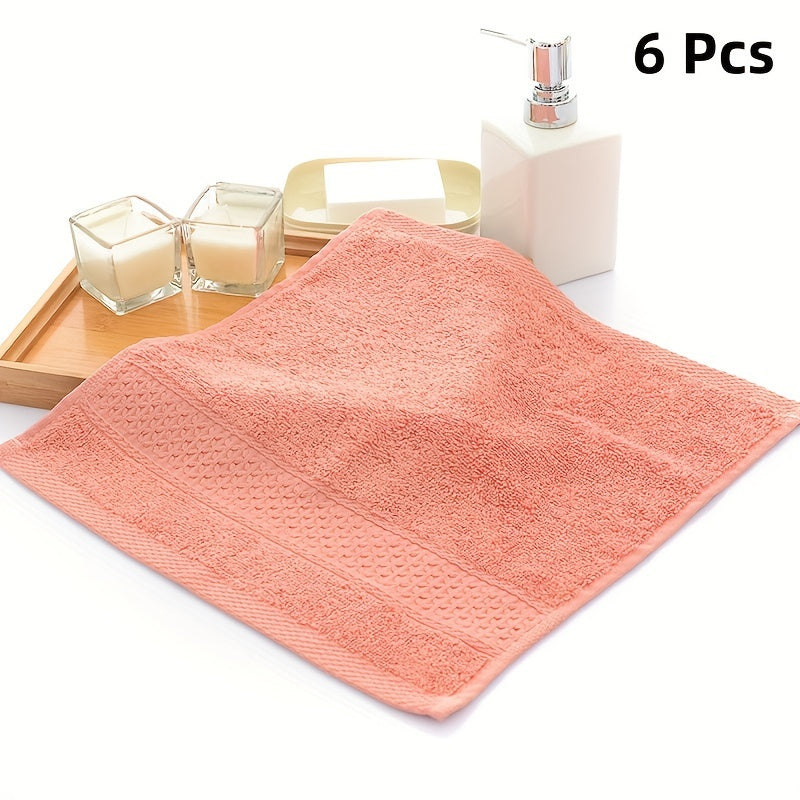 6-Piece Cotton Towel Set Absorbent Quick-Drying Soft Bathroom Towels