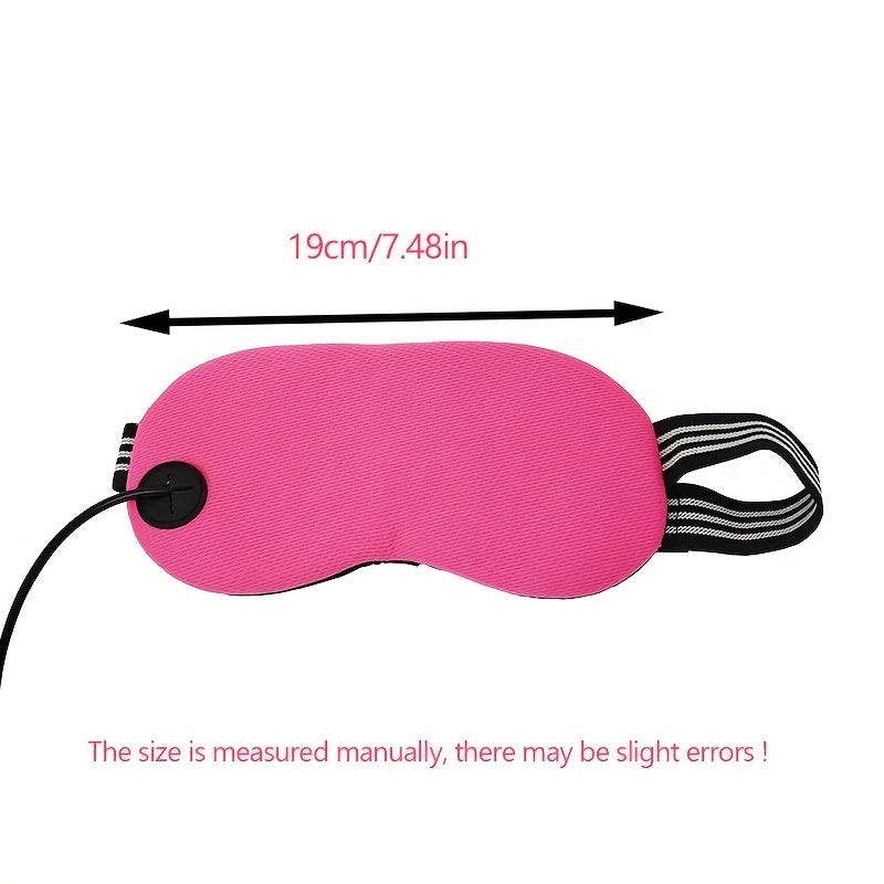 USB Heated Eye Mask with Adjustable Temperature Soft Silk for Sleeping and Relaxation