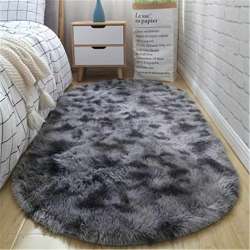 [Best-Selling] Plush Tie-Dye Oval Mat | Ultra-Yumshoq Polyester Tolasi Bilan Yasalgan | Qalin, Mustahkam va Tozalash Oson | Yotoqxona yoki Mehmonxona uchun mukammal | Quvvatlaydi qulaylikni va qo'shadi tuzilmani | Yashash xonasi uchun ideal gilamlar