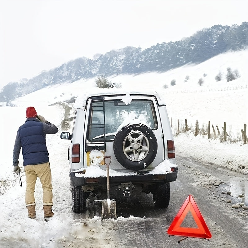 Red Foldable Car Triangle Warning Sign - Emergency Safety Device