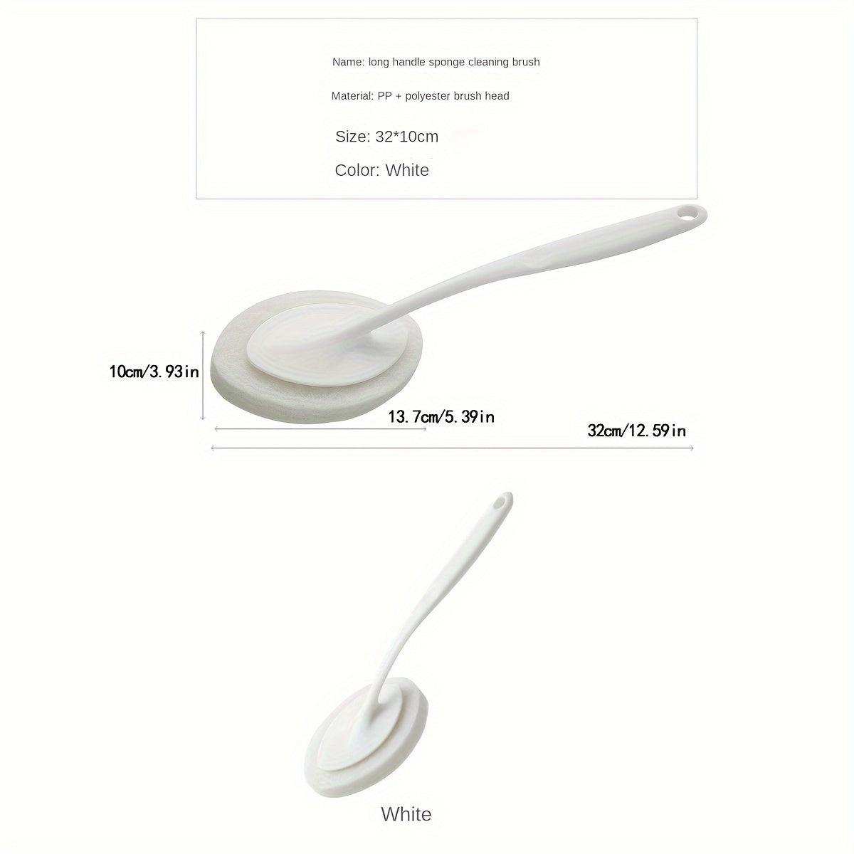 Cepillo de limpieza de mango largo para paredes de baño, bañeras, azulejos y lavabos