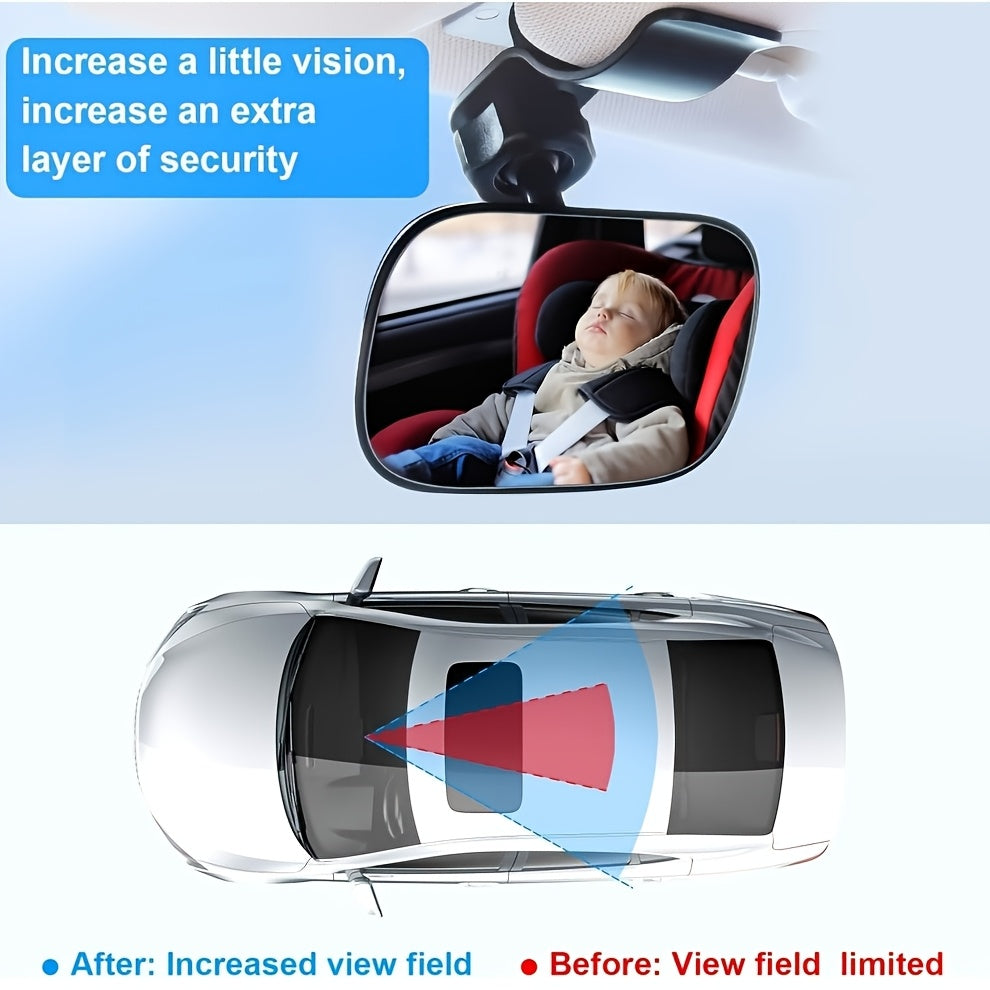 Shatterproof Convex Rear-Facing Car Mirror Made of ABS for Baby Monitoring