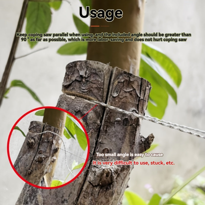 Stainless Steel Hand-Pulled Wire Rope Tool Multi-Purpose Pocket Saw Survival Equipment