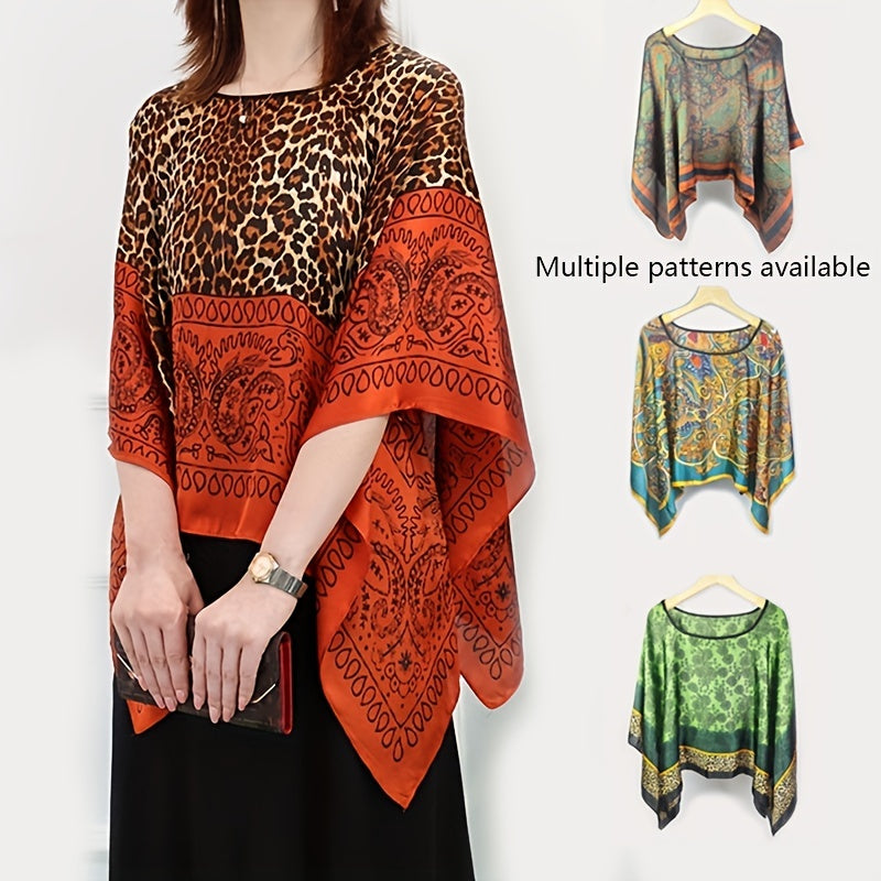 Women's Sun-Protective Breathable Fabric Shawl Summer Wrap for Daily Use