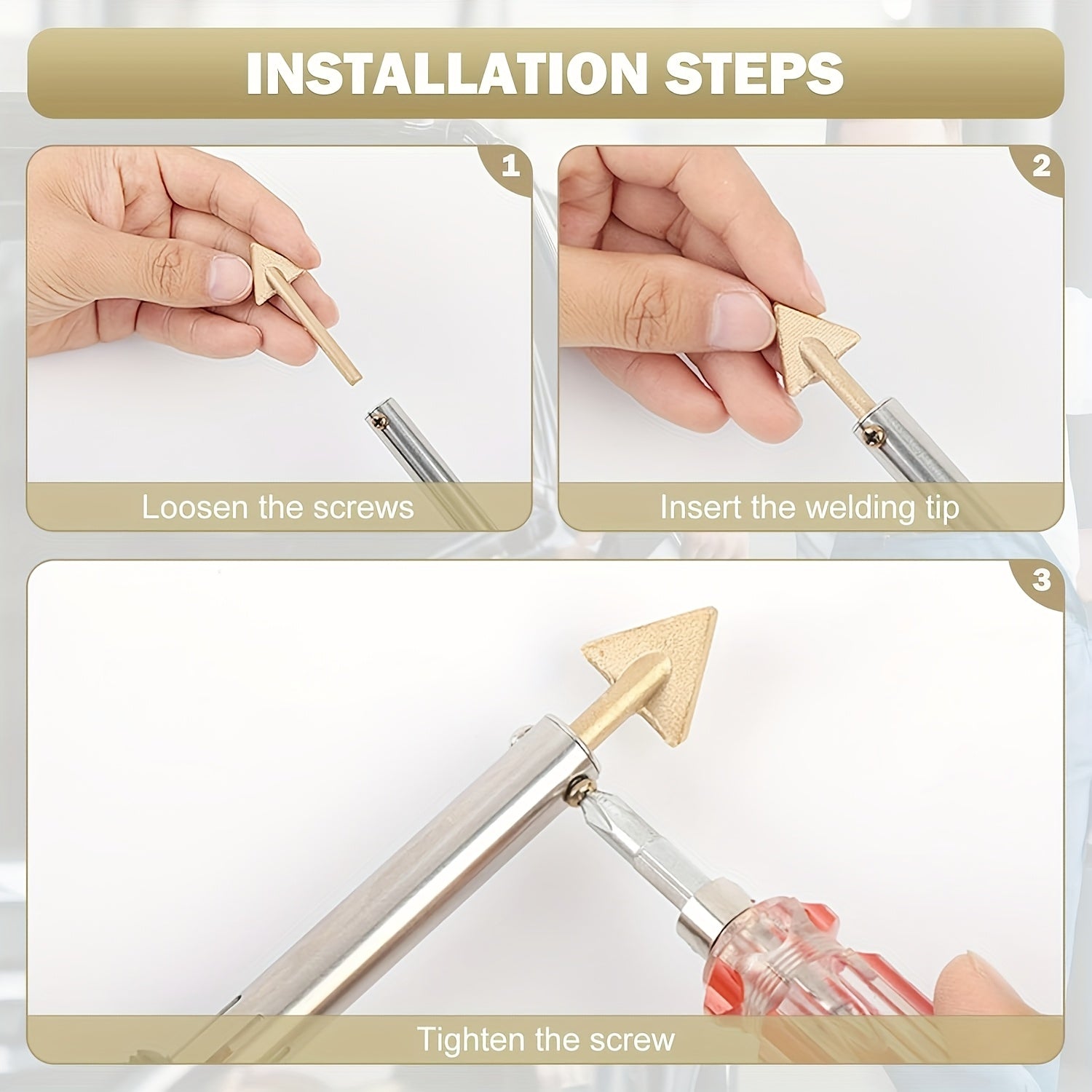 2/3/4 шт. медных насадок для паяльника, заменяемые головки из синтетического волокна