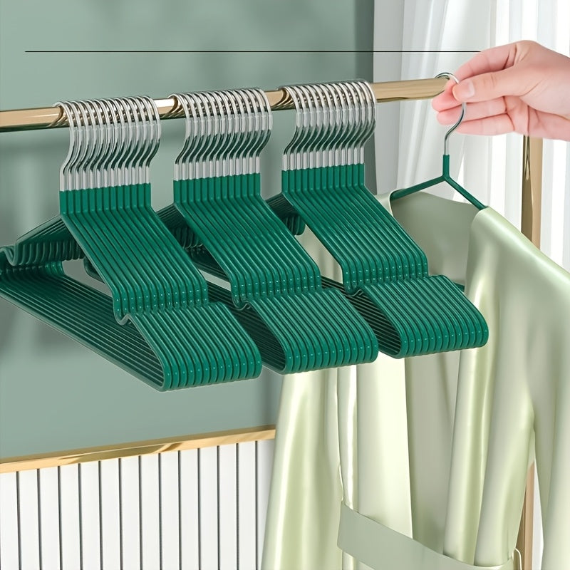 Set of 10 Heavy Duty Stainless Steel Hangers for Coats Suits Dresses