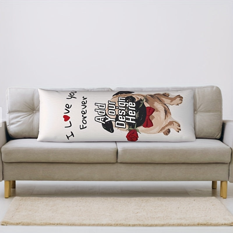Almohada corporal personalizada para perros 20x54 pulgadas, regalo de doble cara con foto personalizada para amantes de los perros