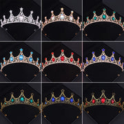 To'ylar va kelinlar uchun rang-barang rhinestones bilan Qirollik qirolichasi taxti