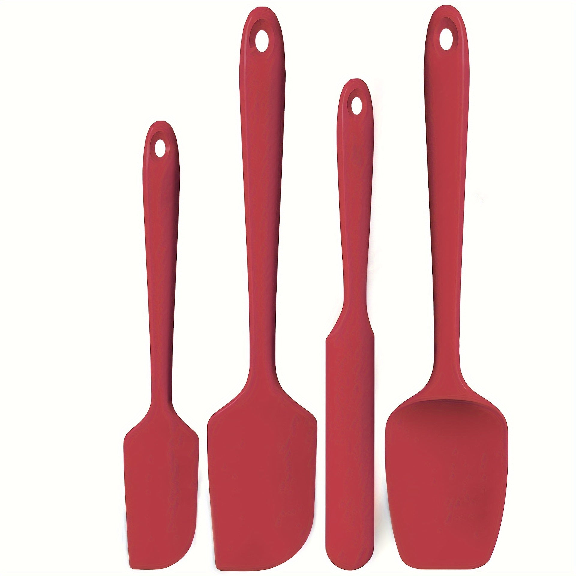 Set of 4 Silicone Spatulas Heat Resistant Up to 600°F Nonstick Safe BPA-Free