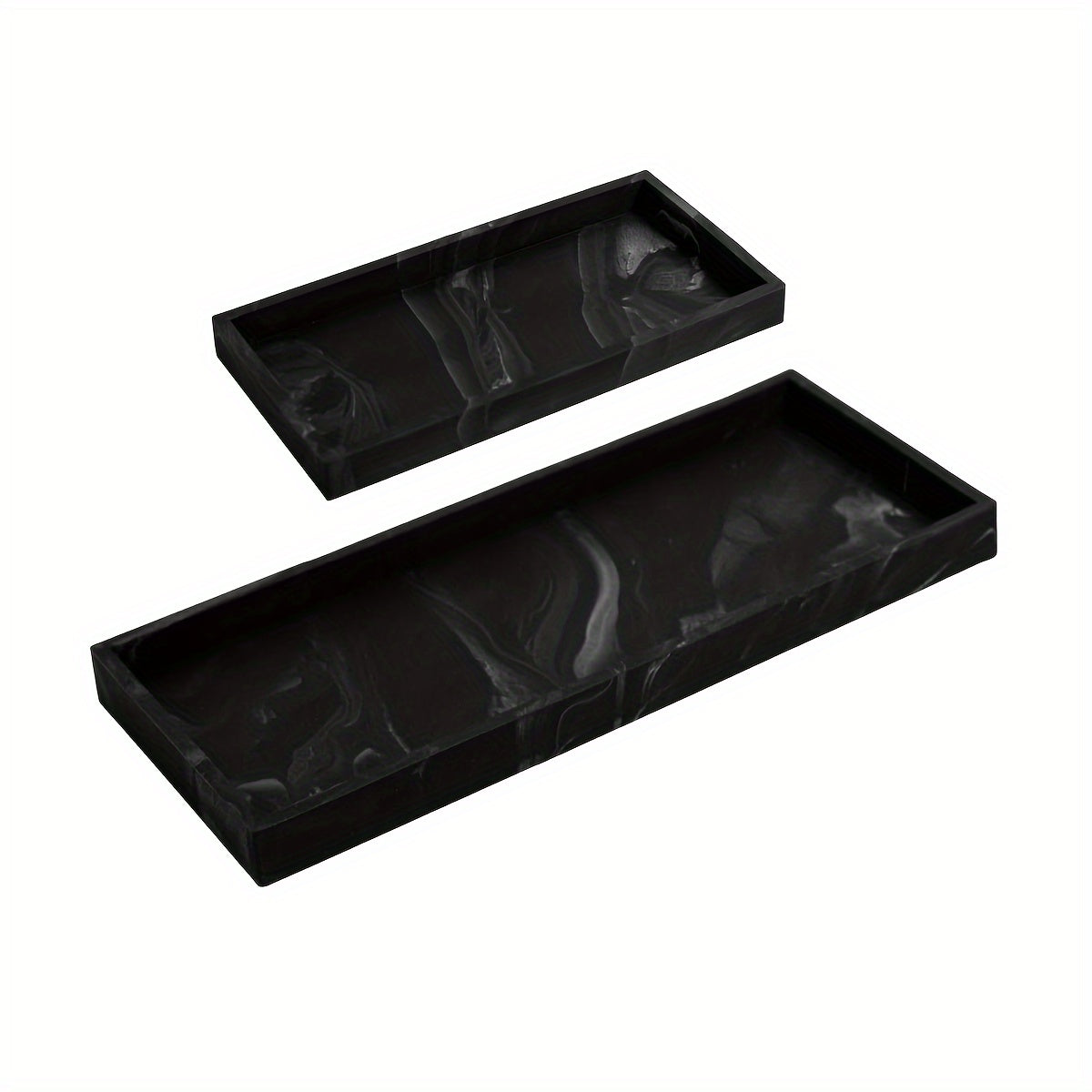 Набор из 2 ударопрочных силиконовых подносов для кухни и ванной