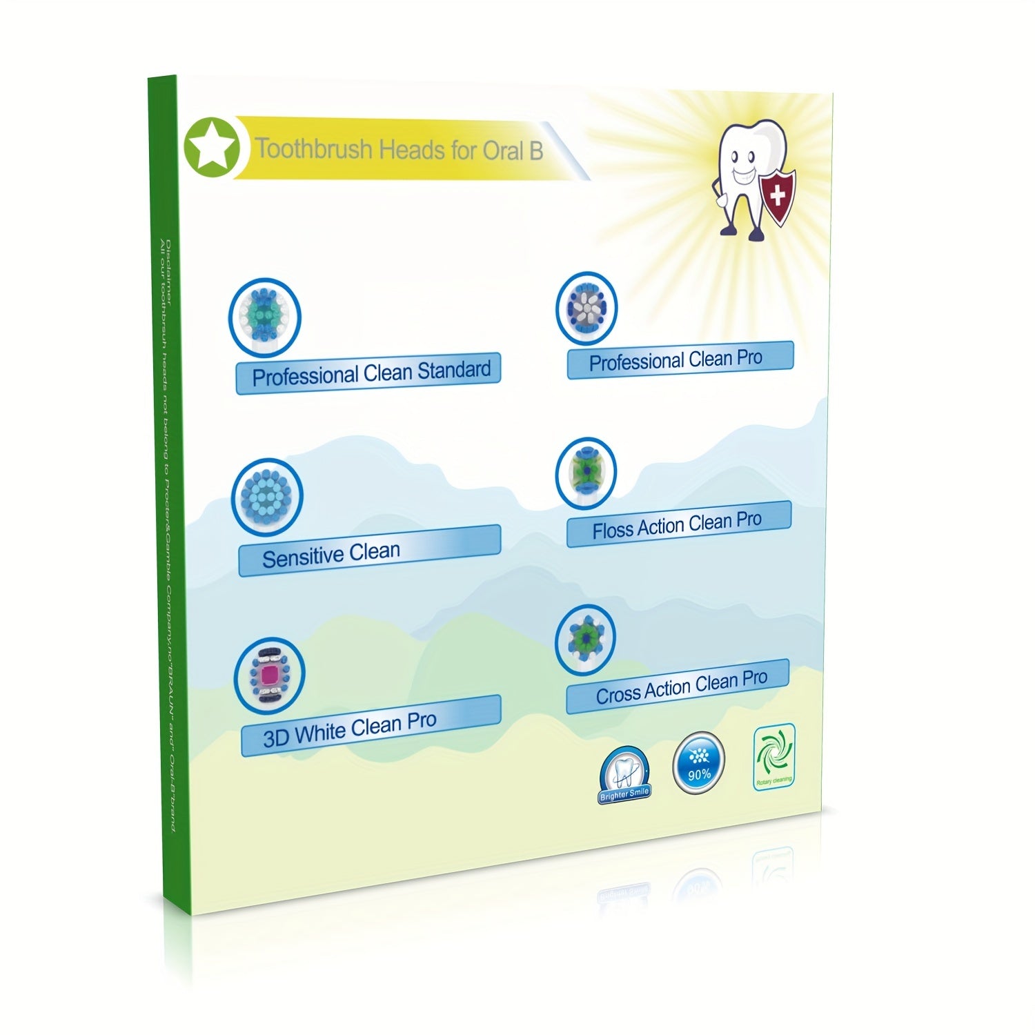 Replacement Electric Toothbrush Heads Pack of 16 for Sensitive and Precise Cleaning