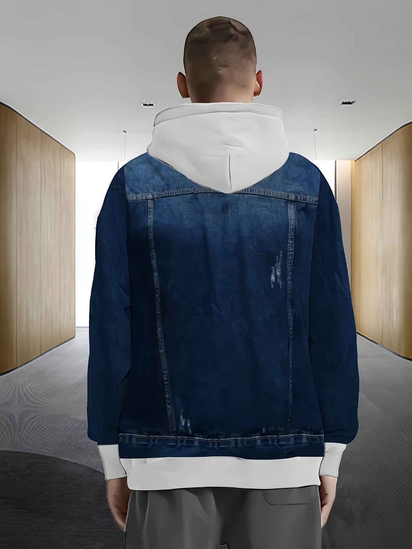 Erkaklar uchun tasodifiy kapüşonli fermuarlı sviter, 3D raqamli bosma bilan, 100% polyesterdan tayyorlangan va ozgina cho'ziladigan to'qima. Uzoq yenglari va odatiy kesimi mavjud, bahor/kovak uchun mukammal.