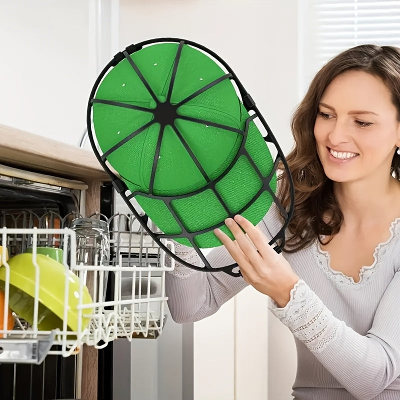 Soporte para limpiar gorras de béisbol de plástico, organizador de almacenamiento plegable de pared