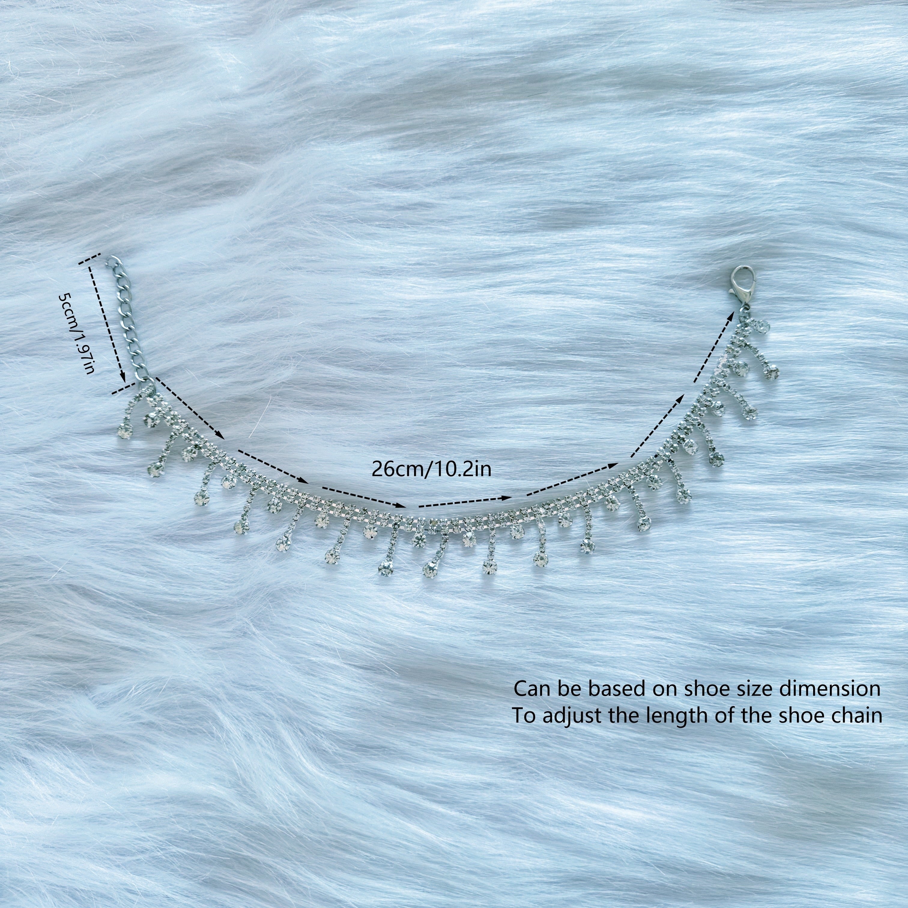 Women's Rhinestone Shoe Chain Shiny Boot Ornament 1/2 Pcs