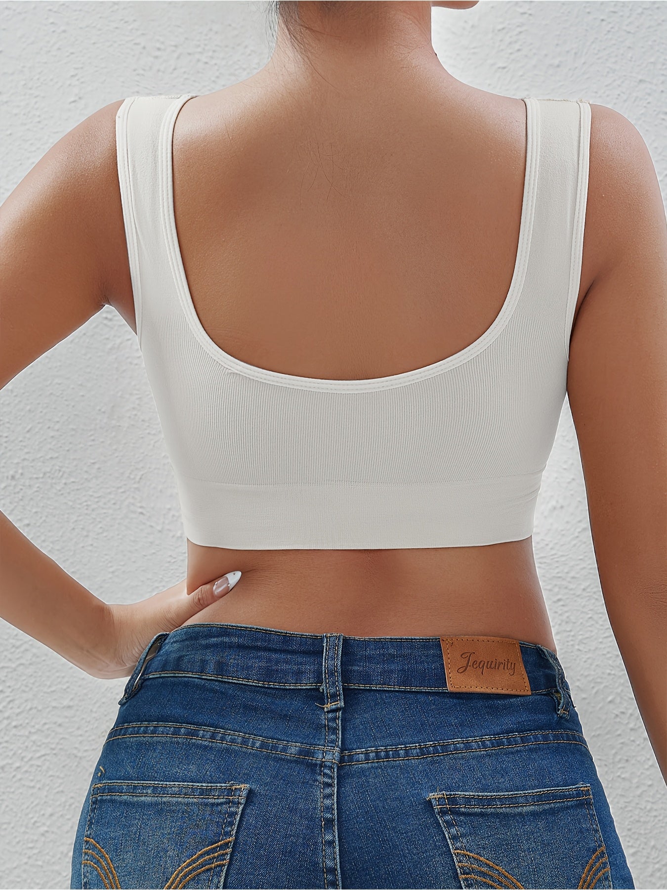 Plus-Size Wireless Sports Bra Seamless Push-Up Yoga Running Compression Black Purple Beige White