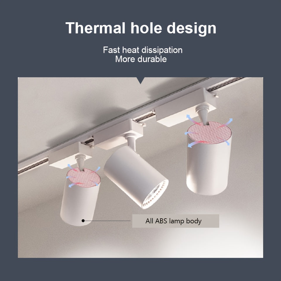 4-Piece LED Track Light Set 12W 20W 30W 40W Adjustable for Home and Store