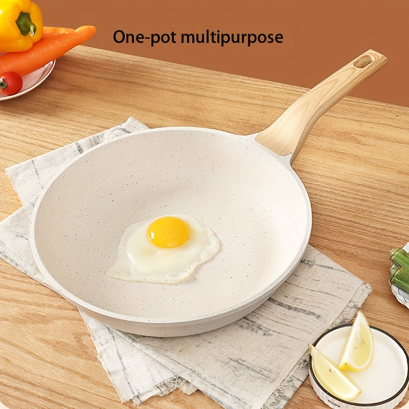 Kitchen pan for sautéing steaming and stewing non-stick easy cleaning outdoor use