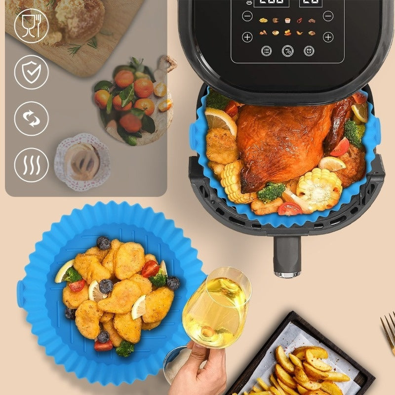 Silicone Air Fryer Liner for Healthy Odor-Resistant Cooking