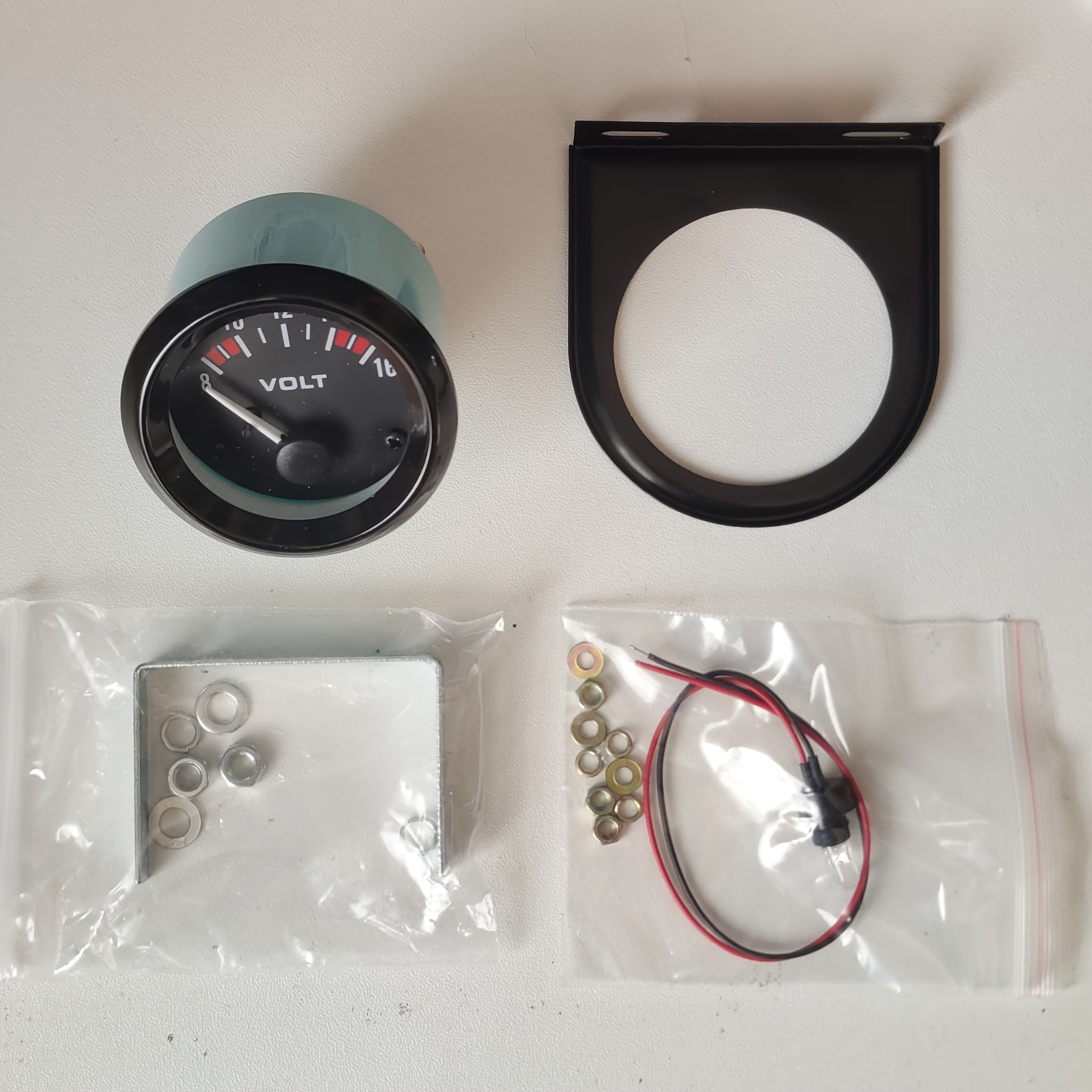 Automotive 52mm Water Temperature Gauge Black Shell 12V Car Meter Sensor