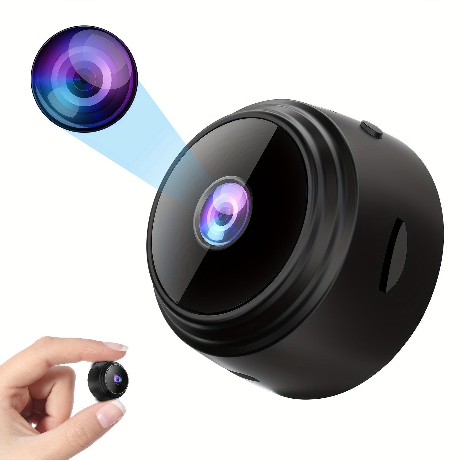 Mini Security Camera Indoor Outdoor Remote Viewing Mobile App Control USB Rechargeable Battery