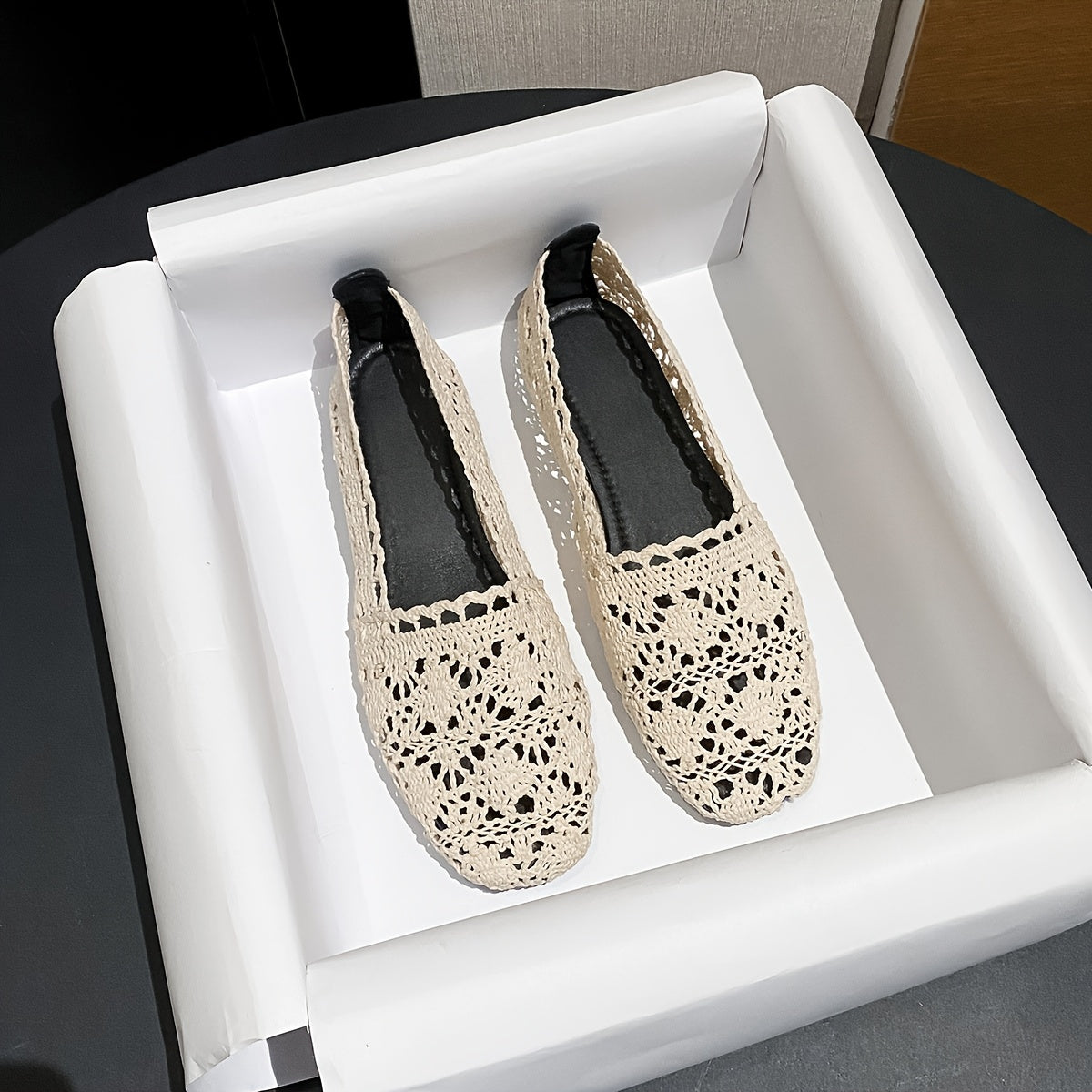 Women's Mary Jane Shoes Slip-On Breathable Net Flat All-Season Casual Dressy