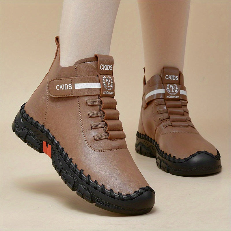 Women's Handmade High-Top Casual Shoes Soft-Sole Spring Autumn Versatile