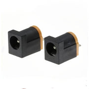 10 Pack DC Power Connectors 5.5x2.1/2.5mm Round Pin Female Socket Straight Vertical