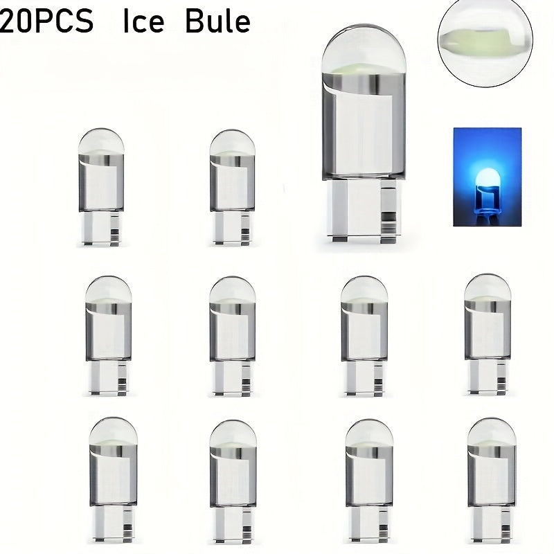 12V W5W LED shisha chiroqlari 6000K oq nur uchun avtomobil ichki qismi, 10-20 ta paket