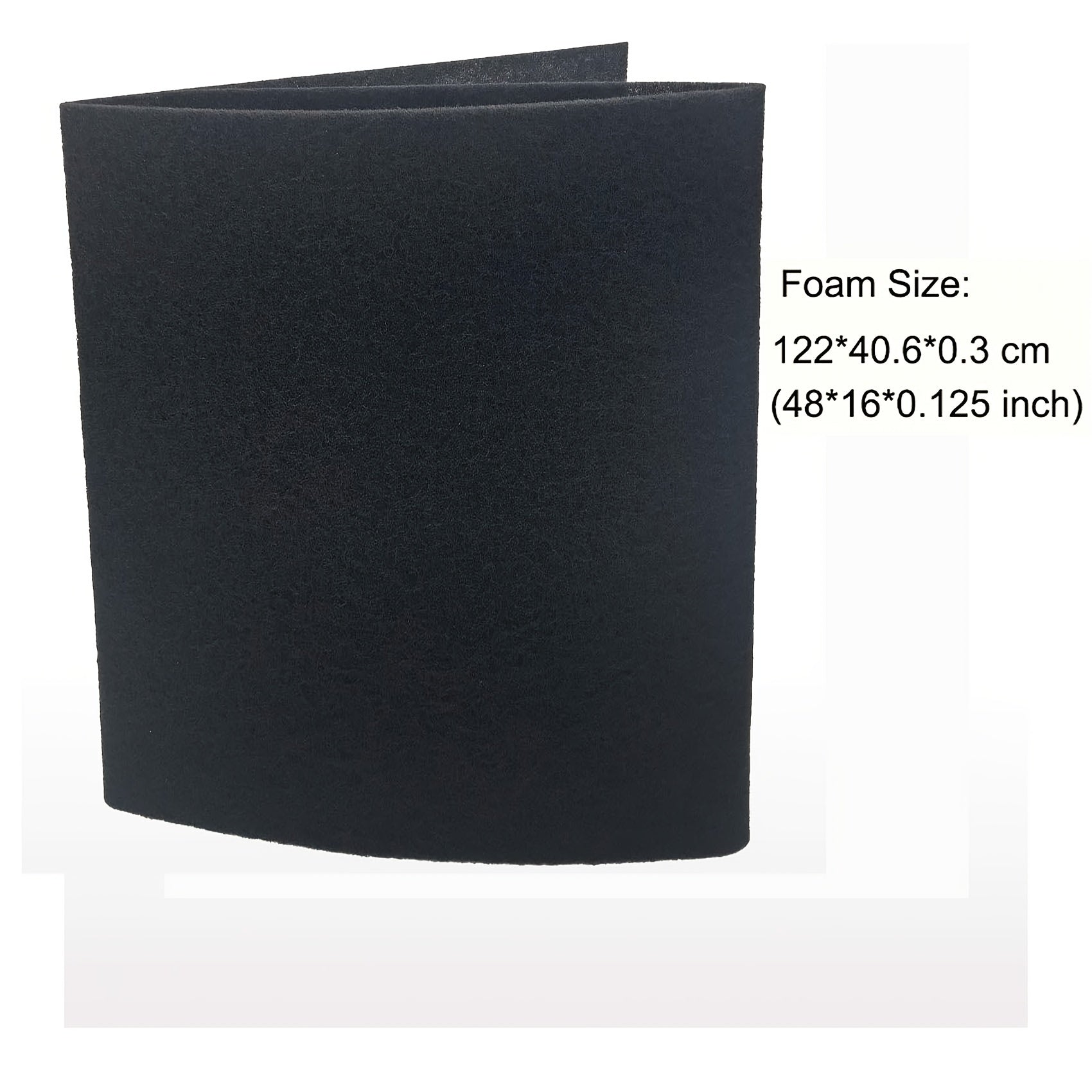 Activated Carbon Filter Sheet for Air Purifiers and Litter Boxes 122x40x0.3cm