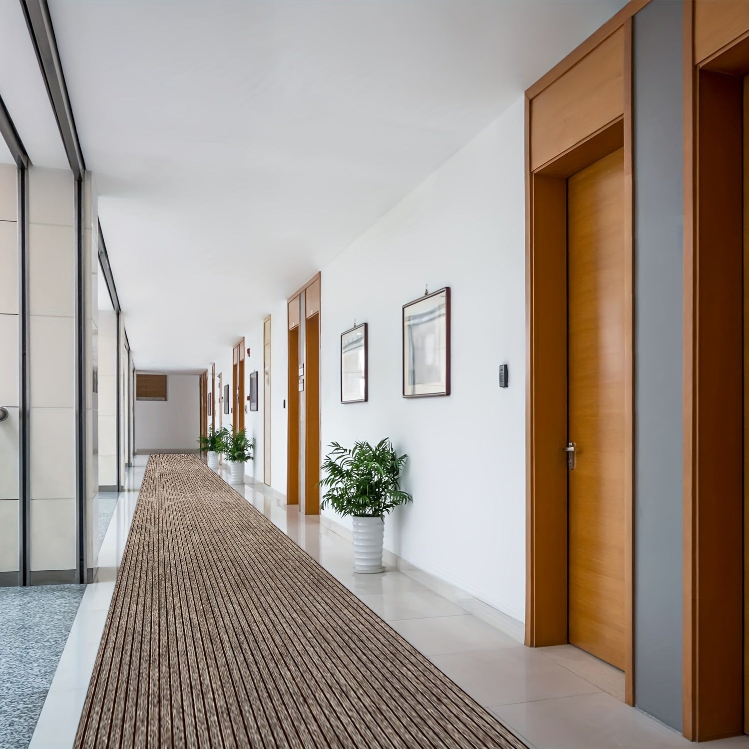 Non-Slip Waterproof Runner Rug for Indoor Outdoor High Traffic Hallways Decks