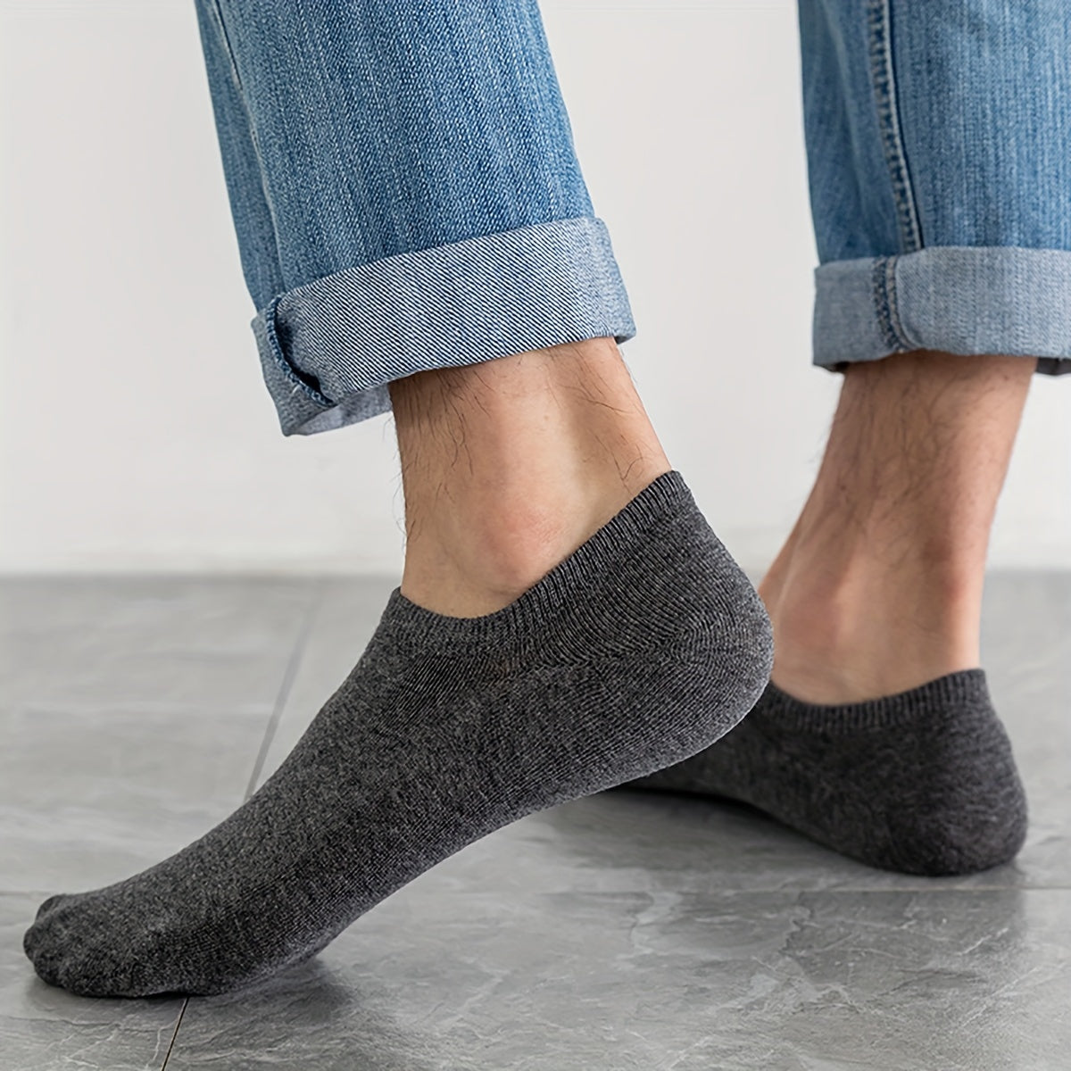 Men's No-Show Socks 20 Pairs Breathable Anti-Odor Sweat-Absorbing Thin All Seasons