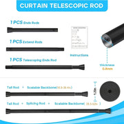 Sozlanadigan metall tortish shnuri 2.2cm diametrli, hammom, oshxona va uy uchun