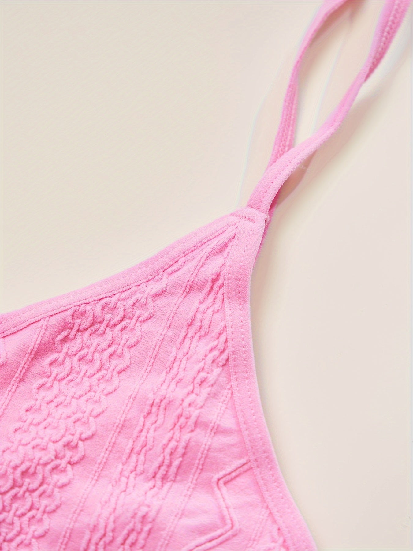 Women's Solid Cotton Lingerie Set with Full Coverage Bra and Elastic Panties