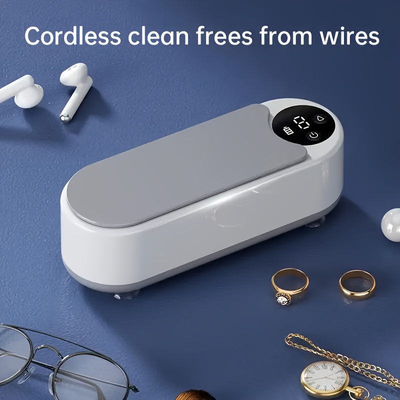 Limpiador recargable por USB para joyería y gafas con vibración de alta frecuencia