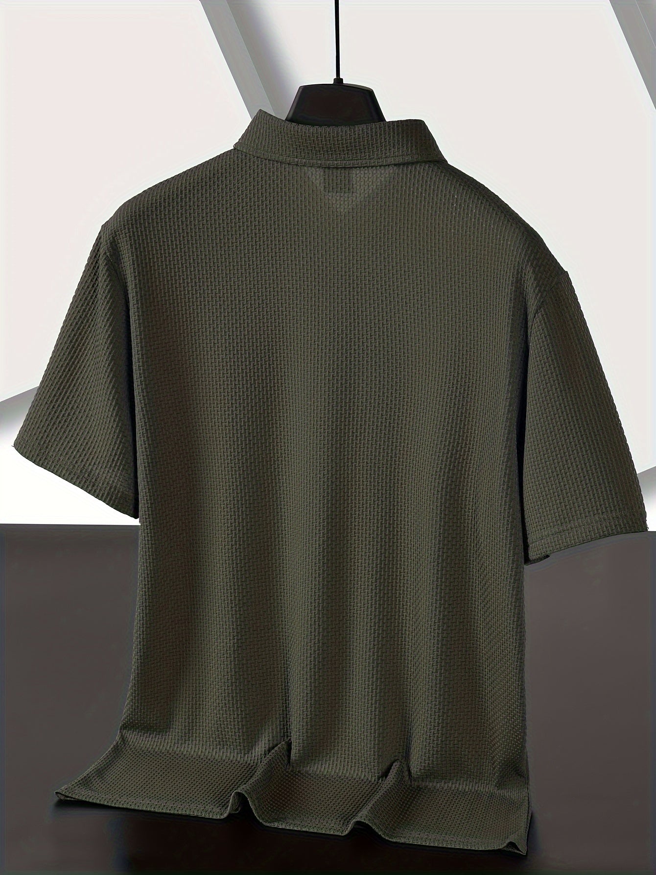 Men's Big and Tall Golf Shirts Breathable Nylon Knit Summer Alphabet Print