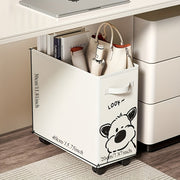 Foldable Textile Storage Box with Wheels Portable Organizer for Home and Office