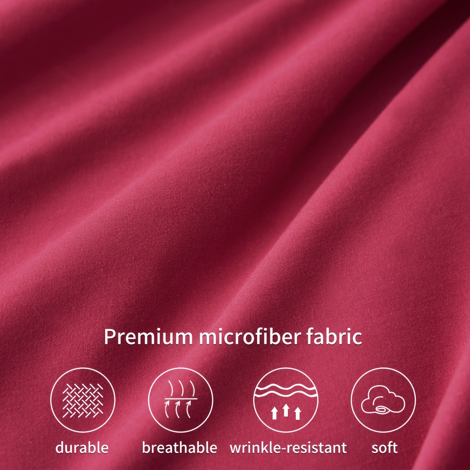 Two Pack Brushed Cloth Pillowcases 90gsm Soft Durable Bedding Set