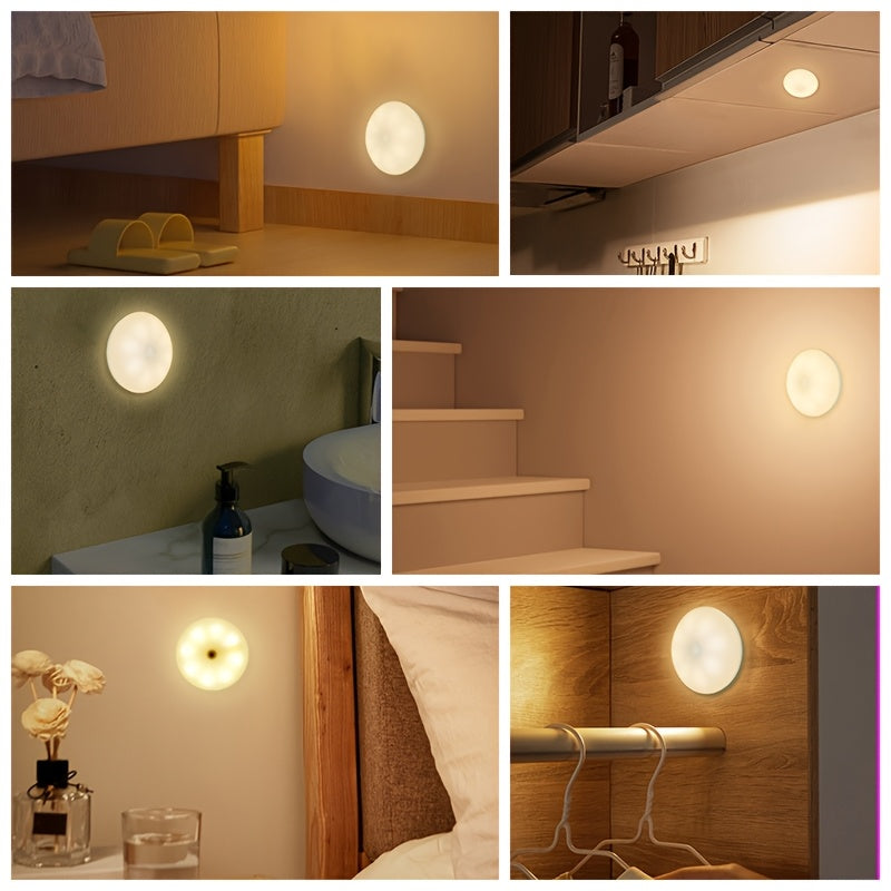 Touch Control LED Night Light with Warm and White Light USB Charging Magnet Mount