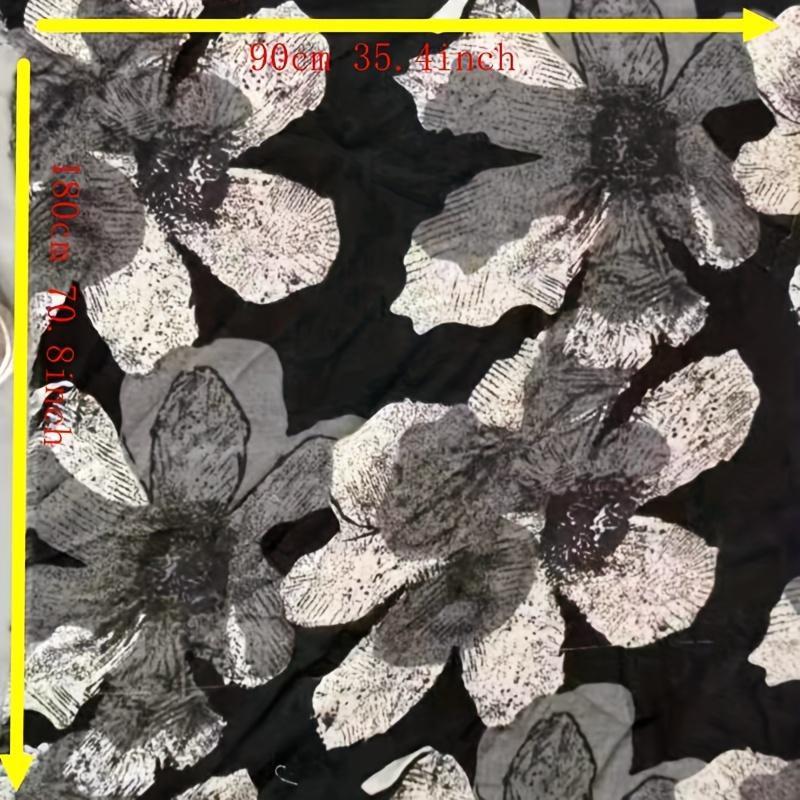 Vintage gul bosma sharf Polyester nafas oladigan qulay kundalik tashriflar uchun