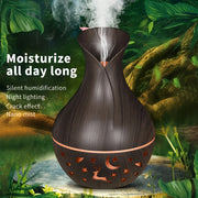 Portable USB Humidifier with Essential Oil Diffuser Nightlight Auto Shut-Off 7 Color Lights for Home Office