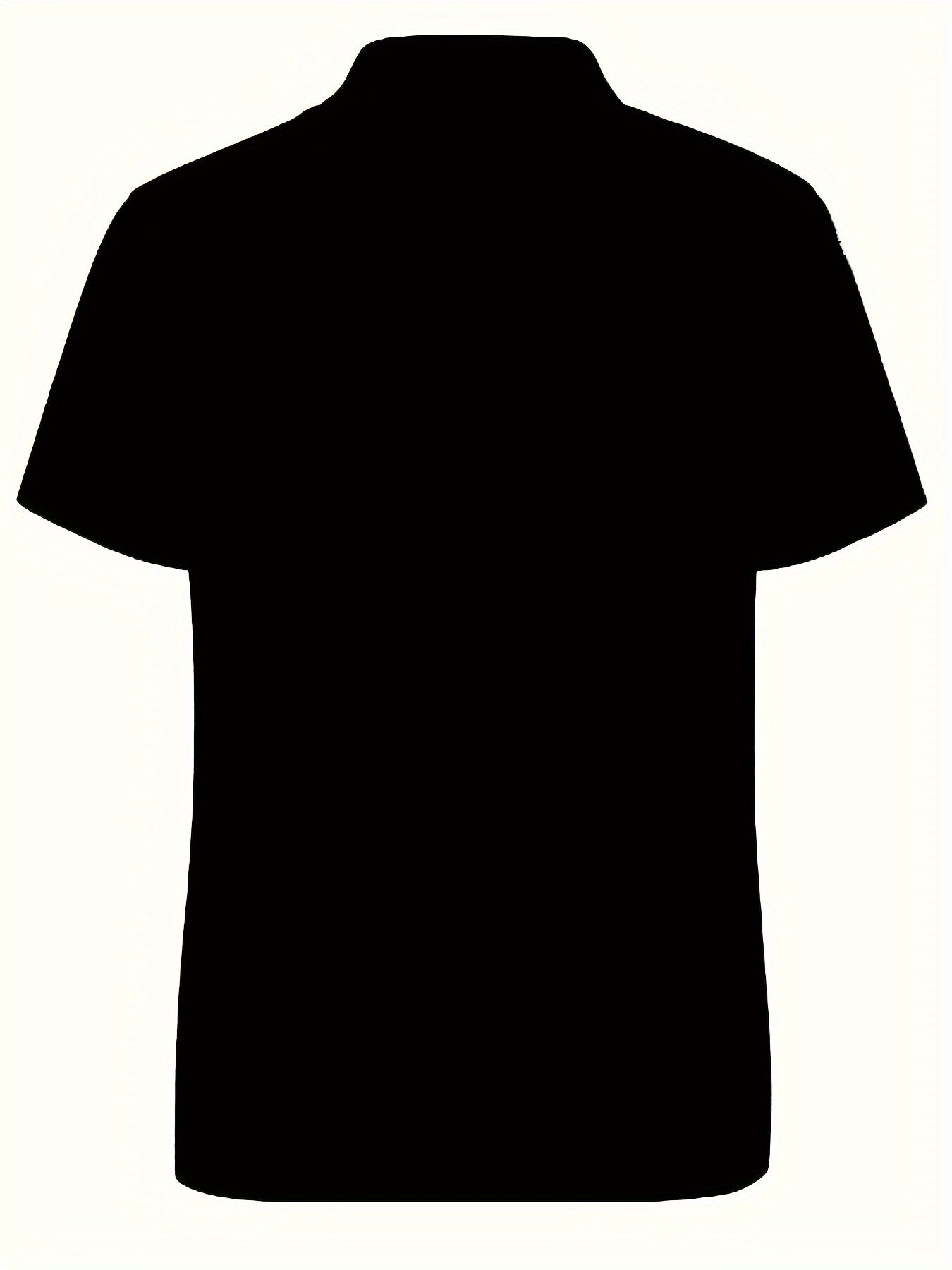 Men's Plus Size Short Sleeve Golf Shirt with Contrast Color Casual Summer Tee