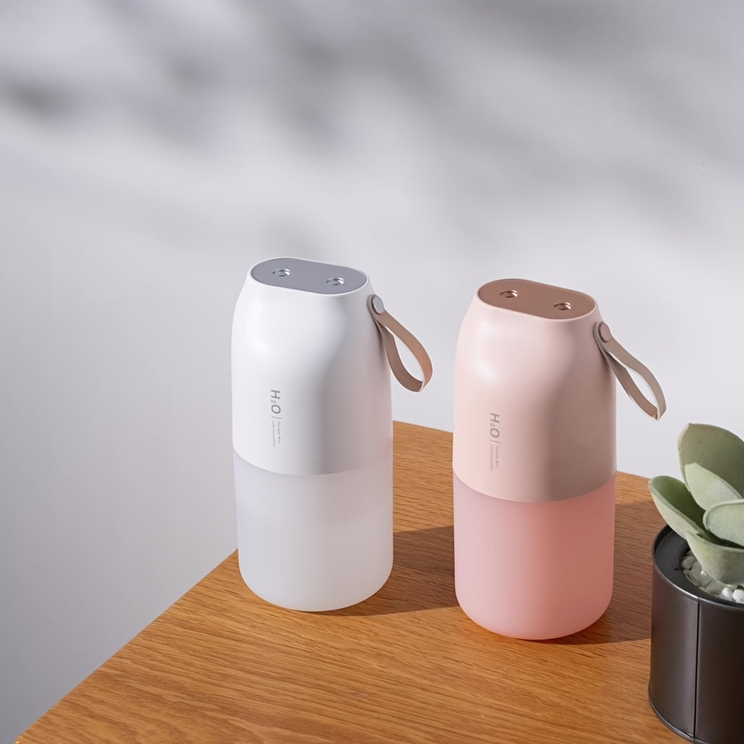 Portable USB Humidifier with Night Light Car Home 300ml Dual Spray