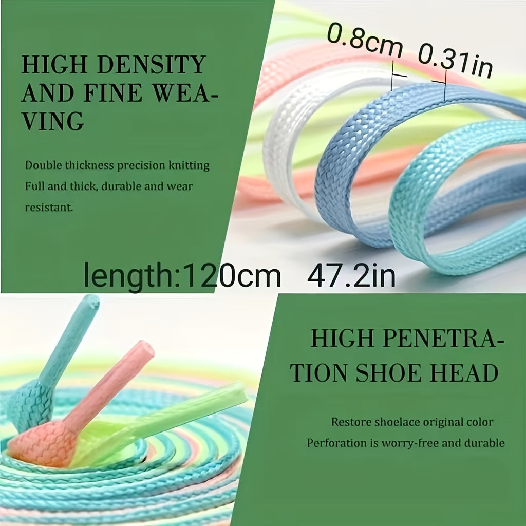 Unisex Fluorescent Glow-in-the-Dark Shoelaces for Sneakers Party Dance