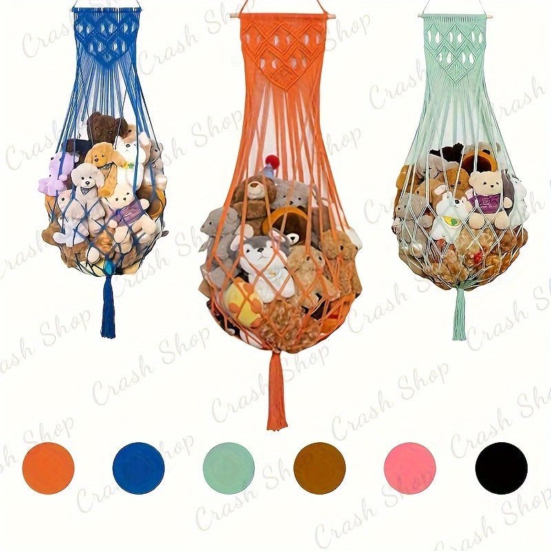 Stuffed Animal Storage Net for Kids Nursery Toy Organizer Plush Toy Rack Spacious and Easy to Set Up