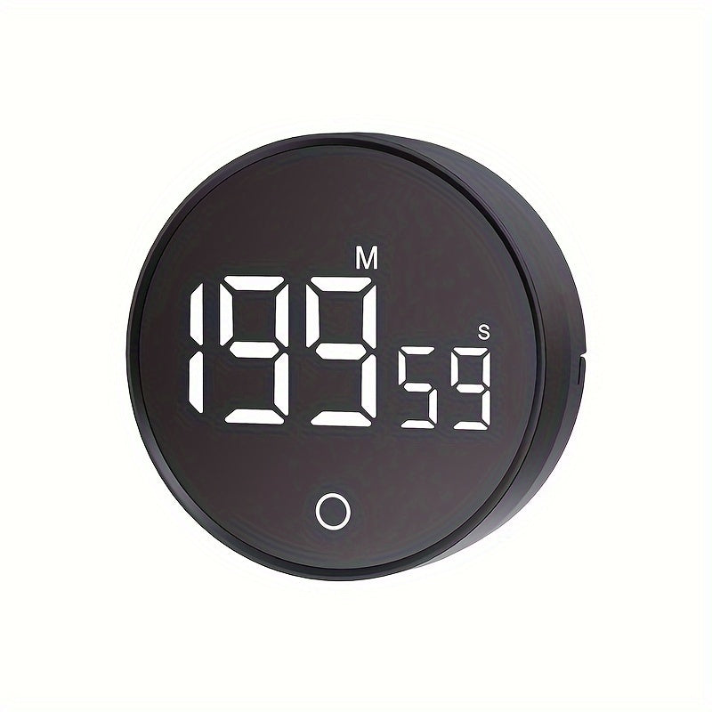 Whisper Quiet LED Kitchen Timer Swiveling Battery-Operated for Cooking and Beauty