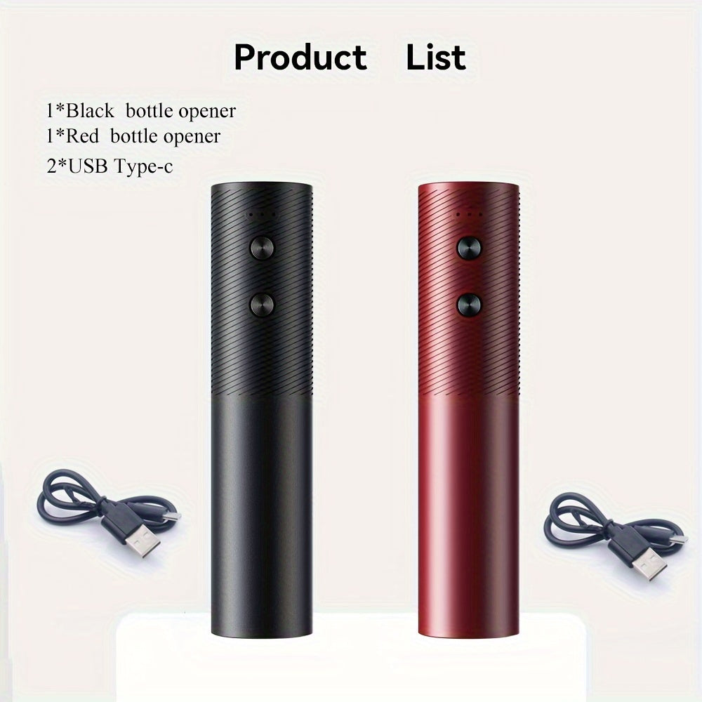 Qayta to'ldiriladigan elektr sharob ochgich avtomatik qopqog'och uchun uy oshxona partiyasi bar to'y qora qizil