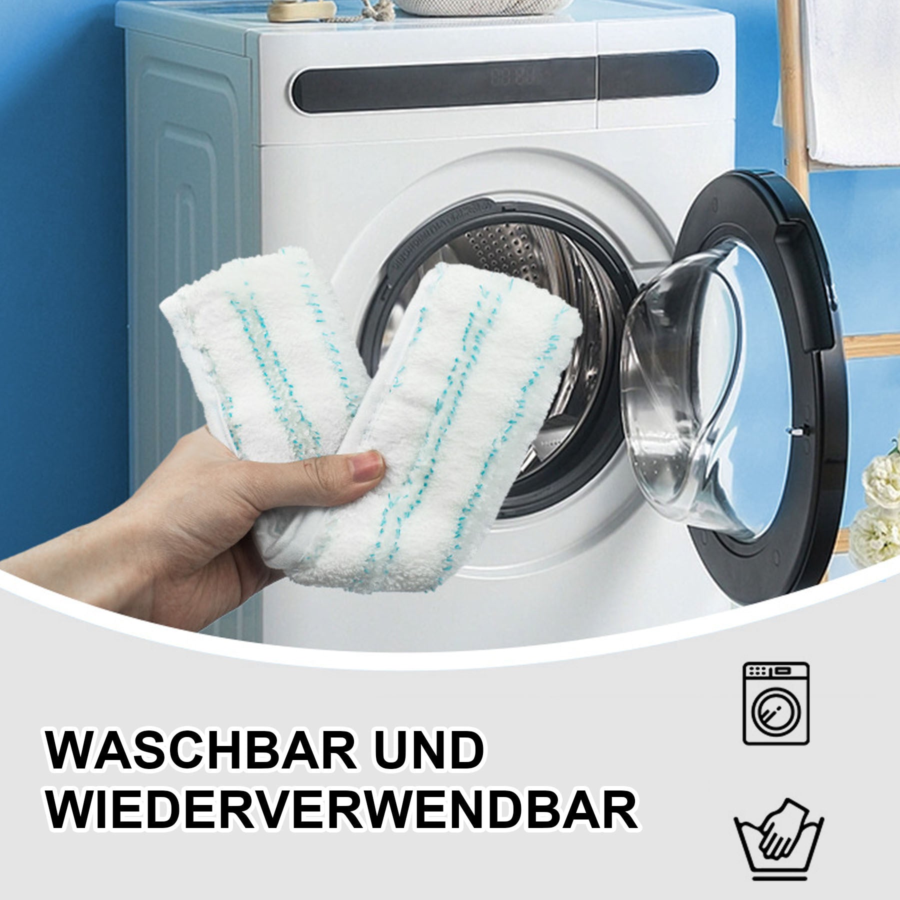 3-Pack Microfiber Window Cleaning Cloths for Dry and Wet Use