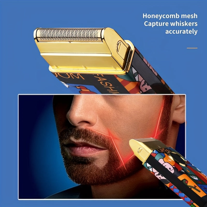 Электробритва для мужчин FashionMax Стильный дизайн USB-зарядка Время работы более 60 минут Нержавеющая сталь лезвия