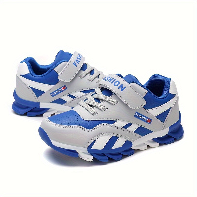 Children's Breathable Lightweight PU Sneakers for Boys All-Season Casual